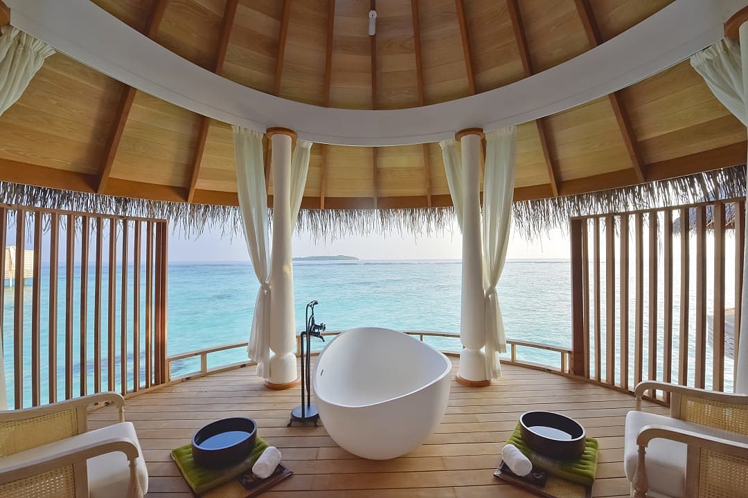 Open-air spa with ocean views invites calm, luxury, and relaxation.