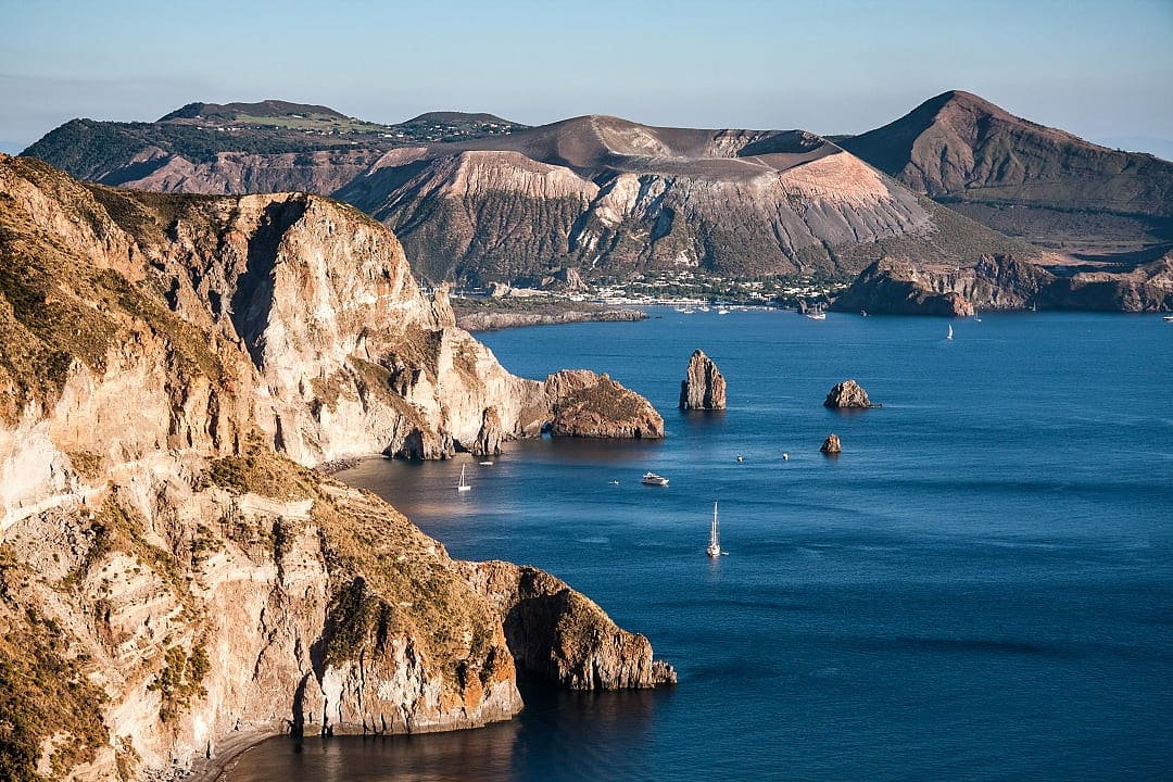 View of Vulcano, Aeolian Islands, Italy
