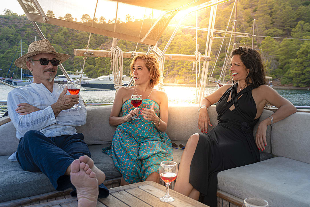 Friends in the Göcek Gulf, Turkey. 