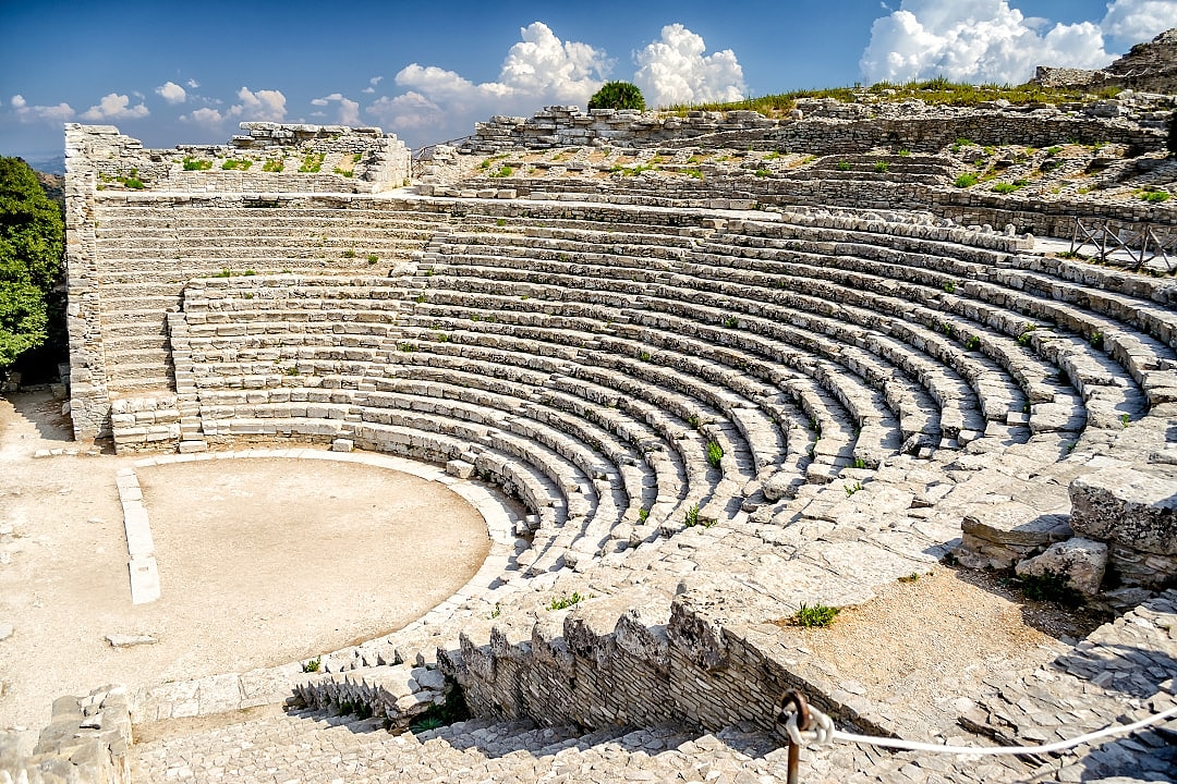 Greek Theatre of Segesta in Sicily, Italy