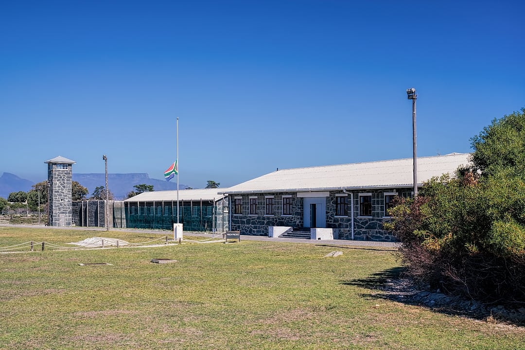 The prison at Robben Island Museum in Cape Town, South Africa