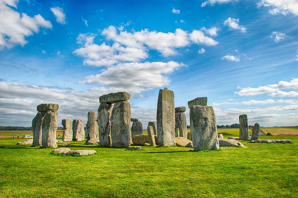 Stonehenge prehistoric monument on Salisbury Plain in Wiltshire, England