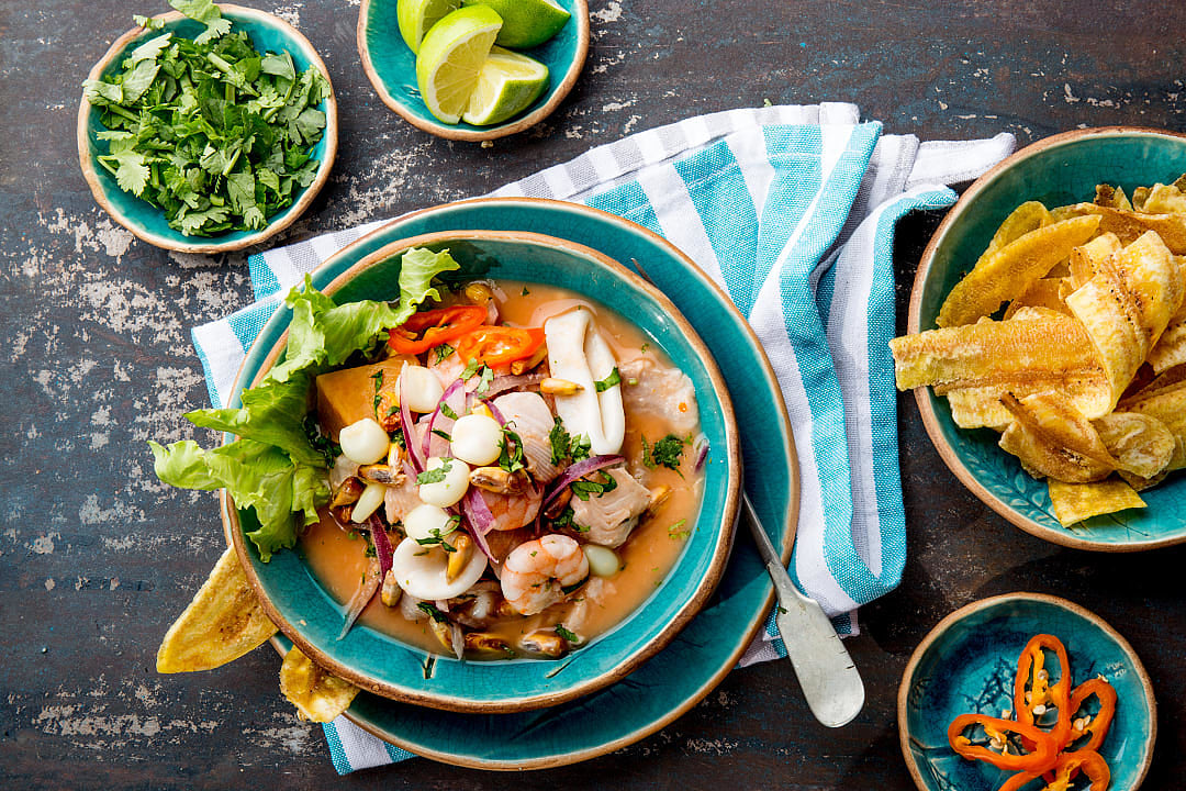 Traditional Peruvian ceviche
