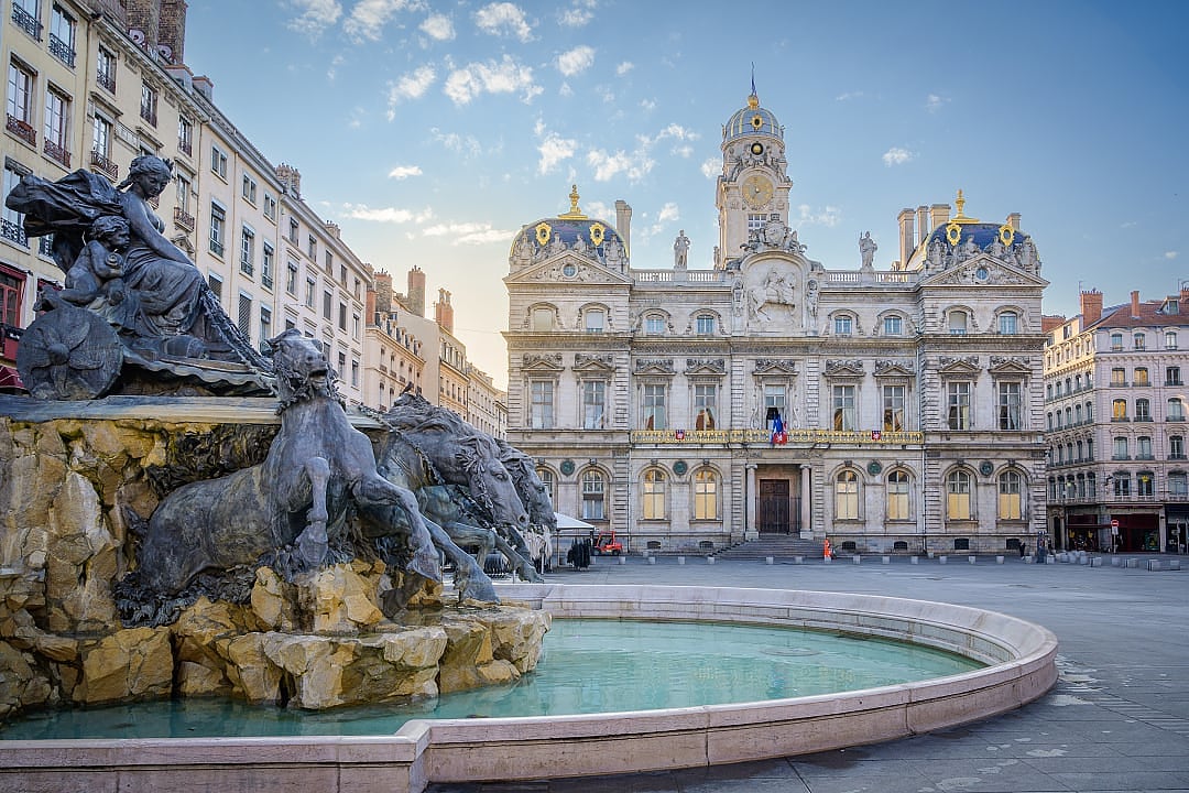 Bartholdi Fountain in Lyon, France