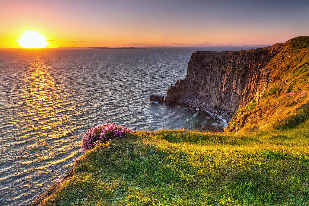 Cliffs of Moher at sunset, Ireland