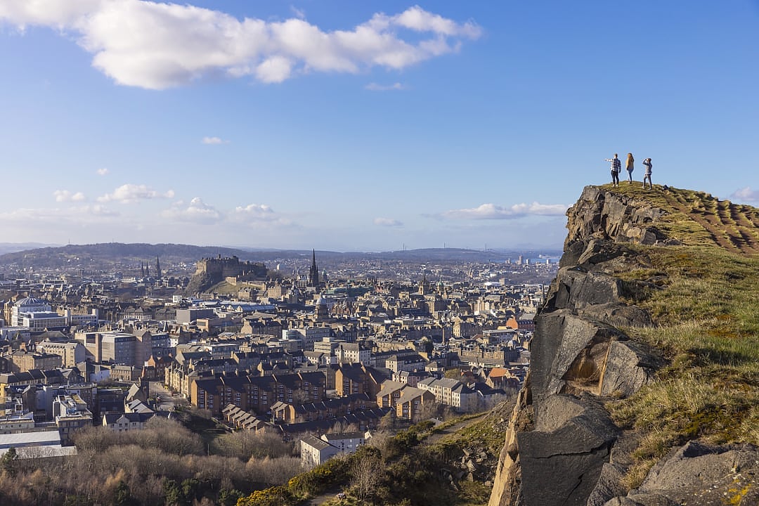 Arthur's Seat on the Salisbury Crags in Edinbugh, Scotland