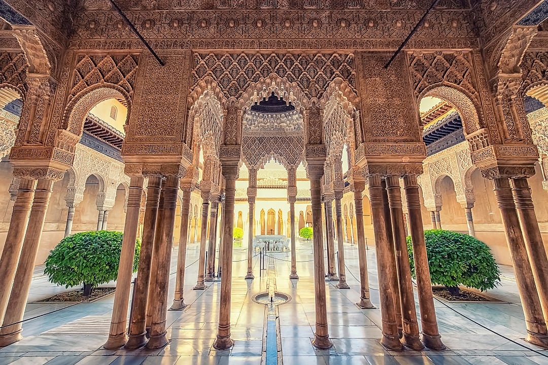 Court of the Lions at the Alhambra in Granada, Spain