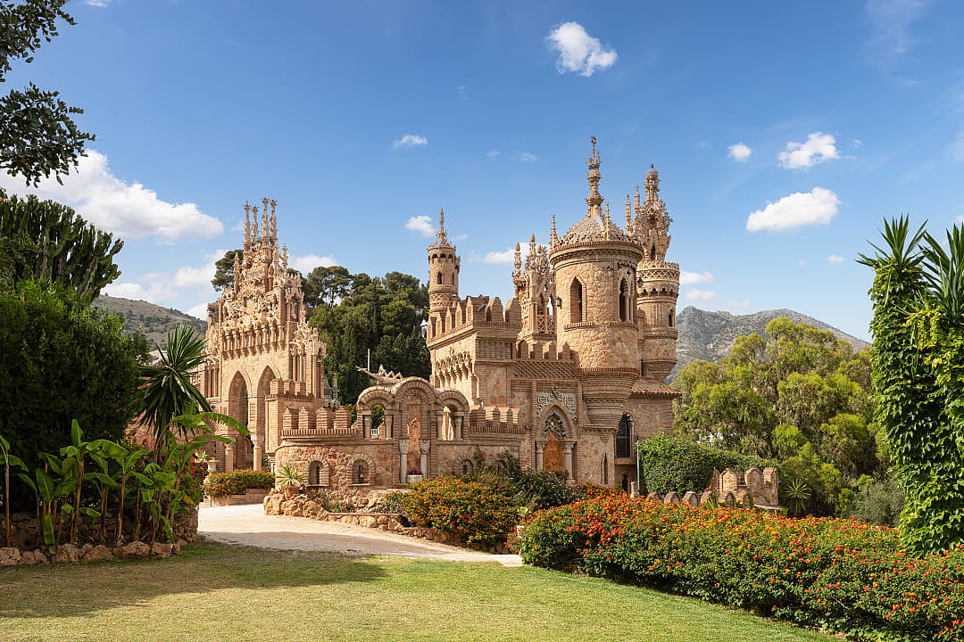 Colomares Monument Castle in Benalmadena, Spain