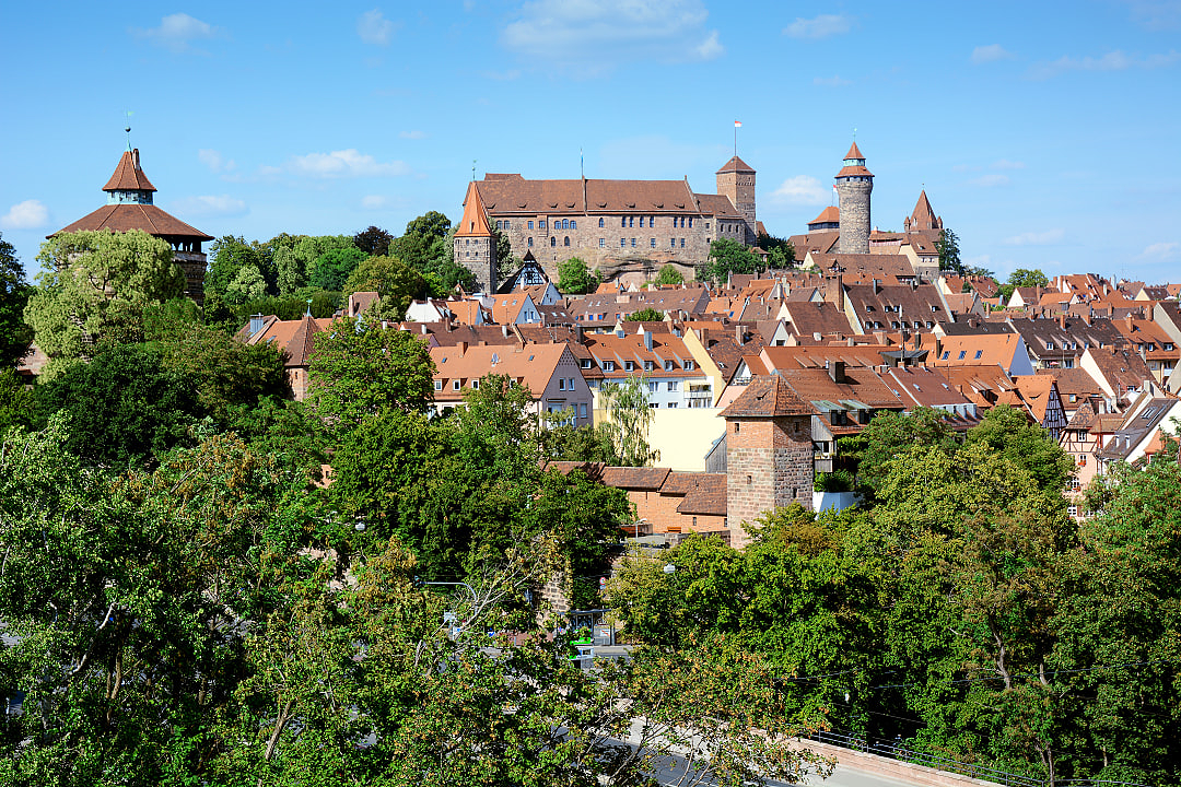 Kaiserburg above the old town in Nuremberg, Germany