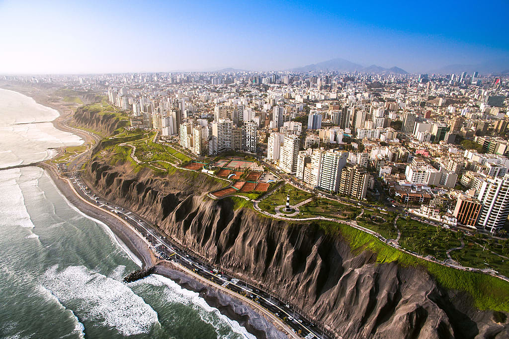 Miraflores district in Lima, Peru