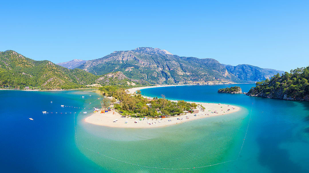 Oludeniz beach, known as the Blue Lagooon, in Turkey