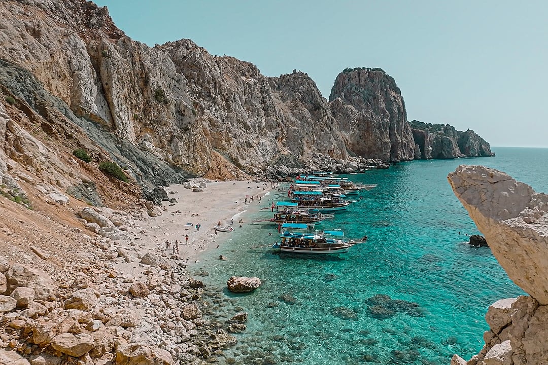 Suluada beach in Adrasan, Turkey.