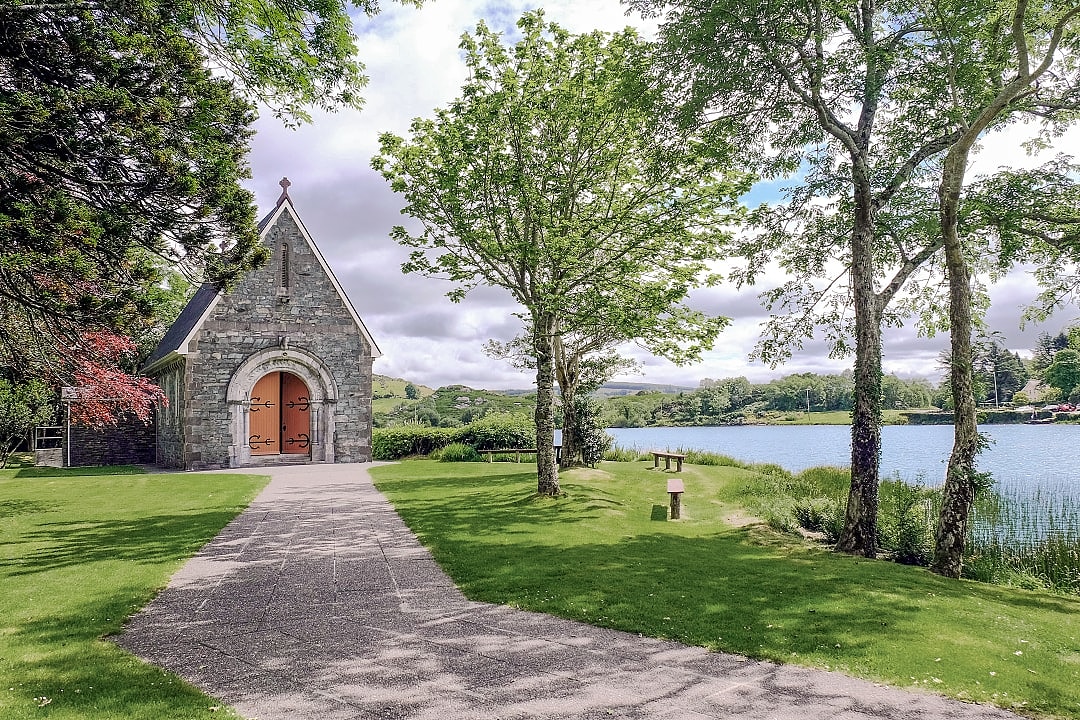 The St Finbarr's Oratory at Gougane Barra, County Cork, Ireland.