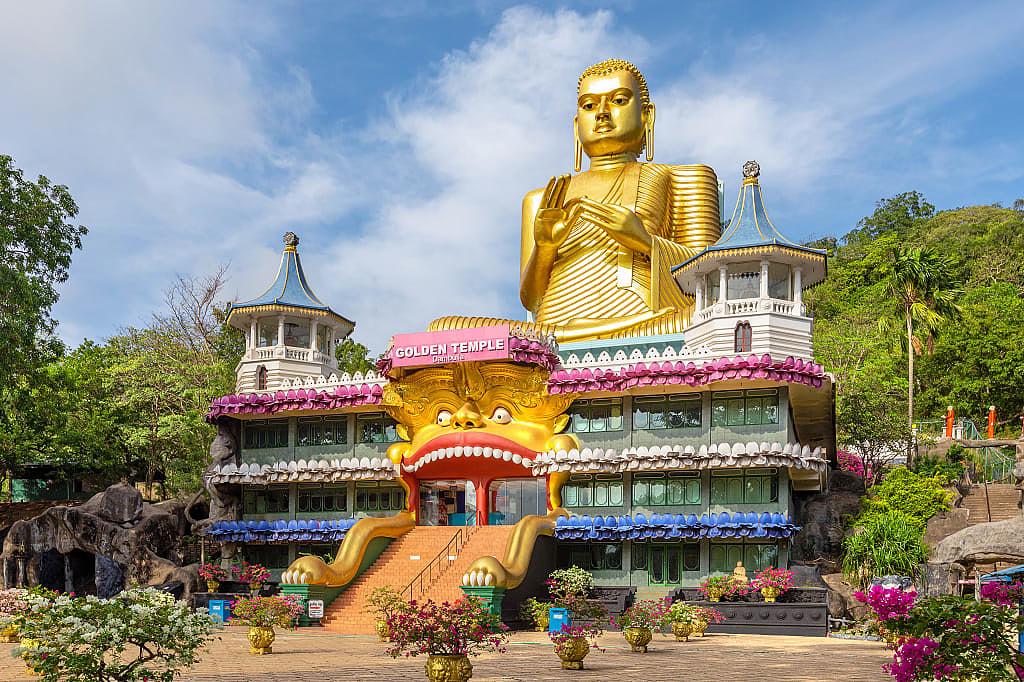 Buddha statue at Dambulla Royal Cave Temple and Golden Temple