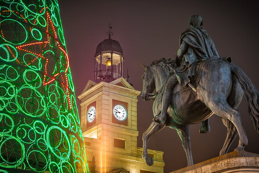Christmas at Plaza Mayor in Madrid, Spain