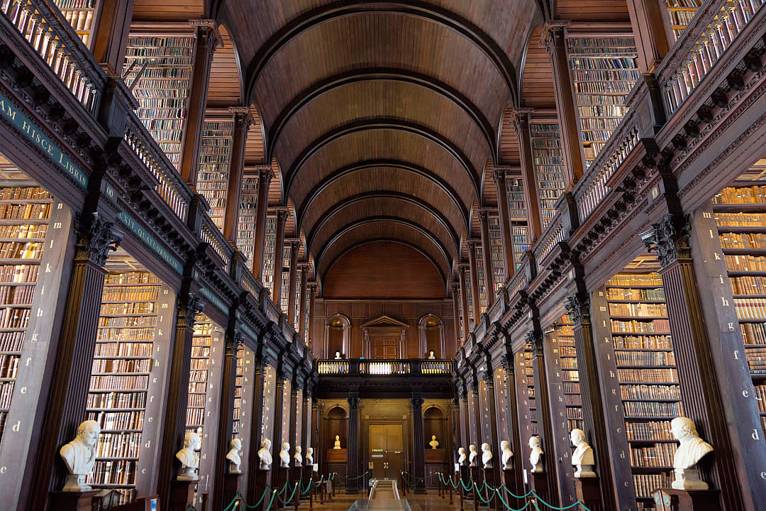 Trinity College library in Dublin, Ireland