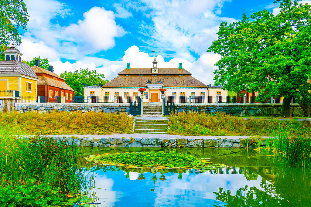 Mansion in the Skansen museum in Stockholm