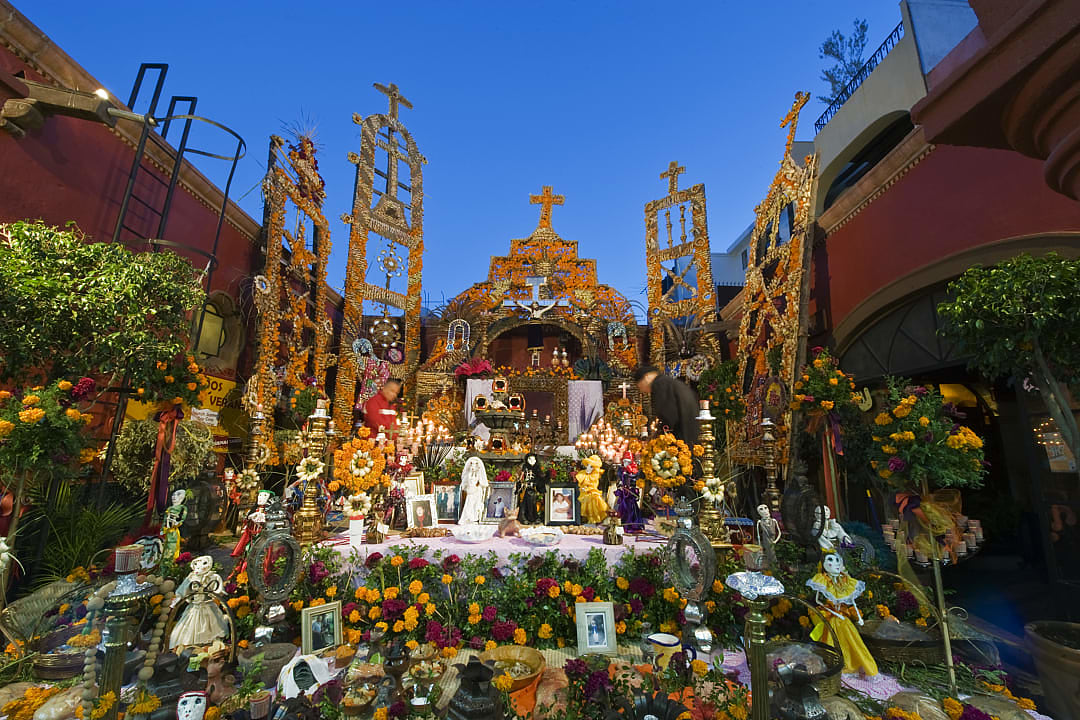 Elaborate Day of the Dead altar