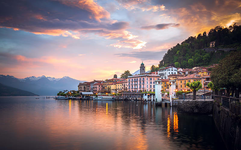 The town of Bellagio at Lake Como.