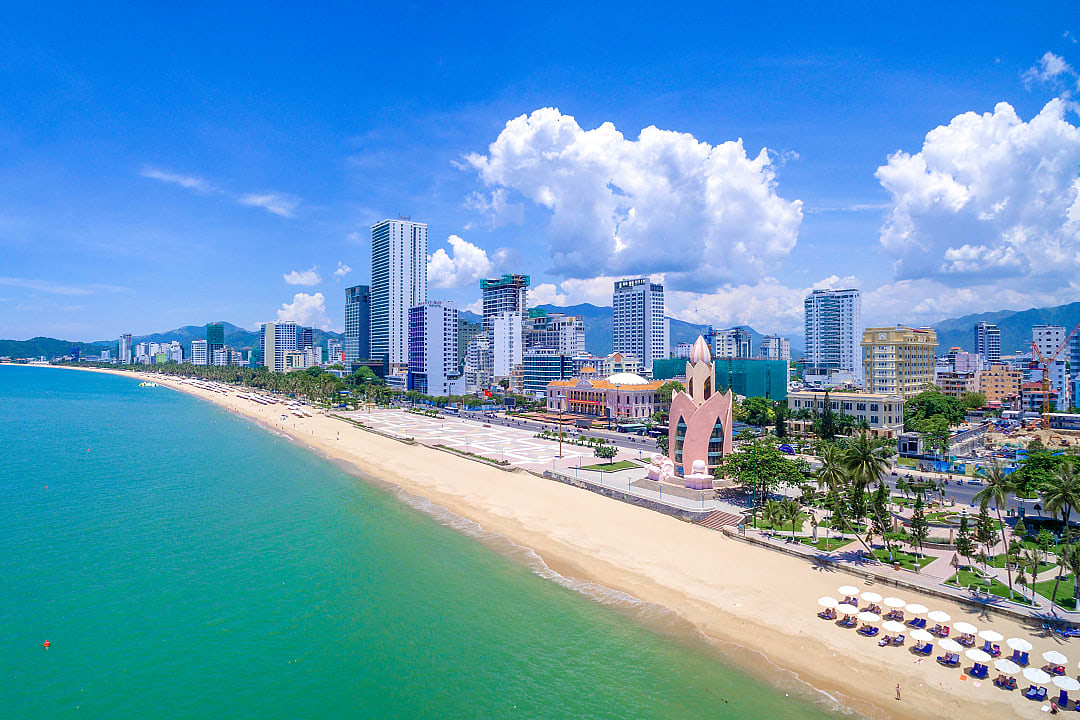 Nha Trang coastline and city, Vietnam