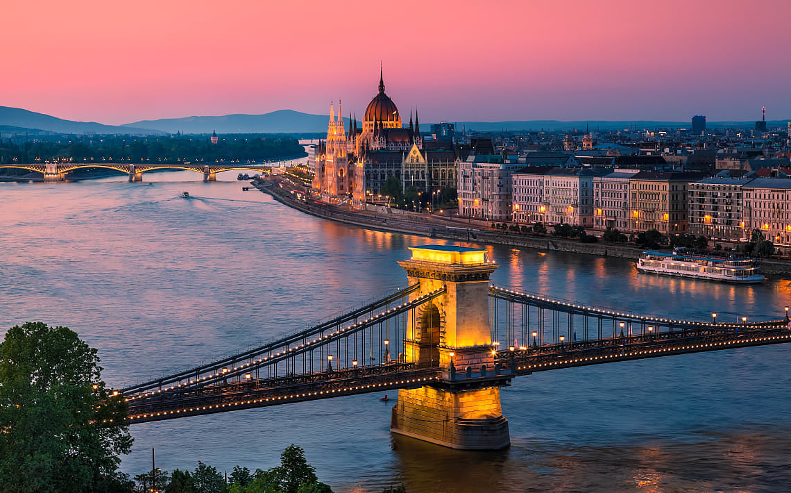 Chain Bridge in Budapest, Hungary