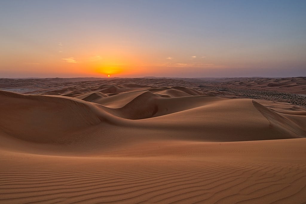 Desert sand dunes in Morocco