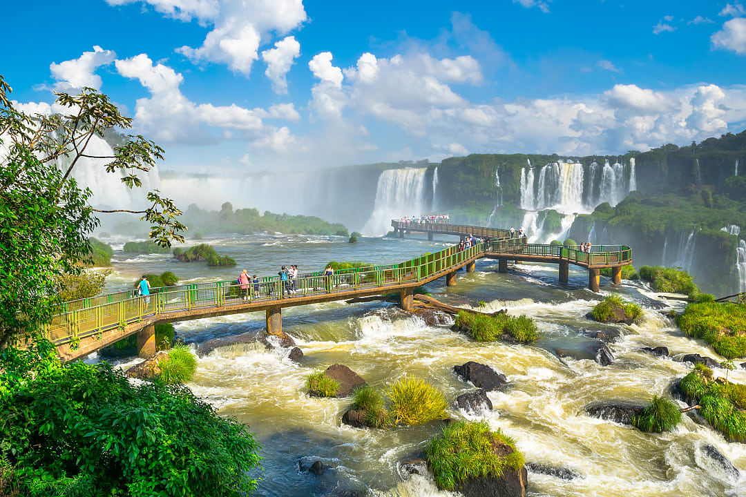 Iguazú Falls in Brazil.