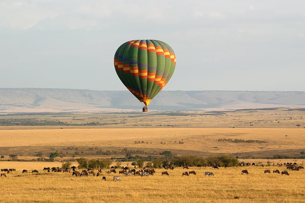 Hot air balloon in Masai Mara, Kenya