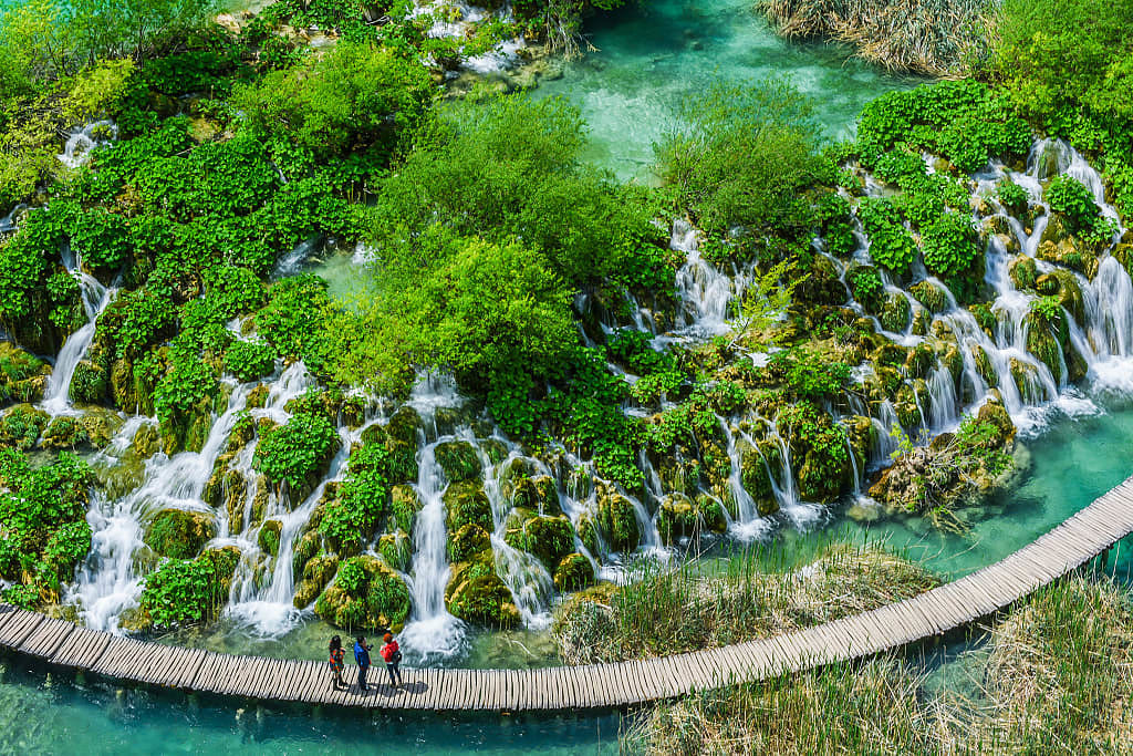 Waterfalls in Plitvice Lakes National Park, Croatia