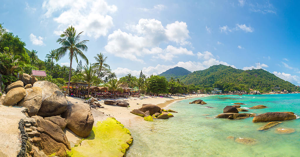 Summer day at Silver beach on Koh Samui island in Thailand