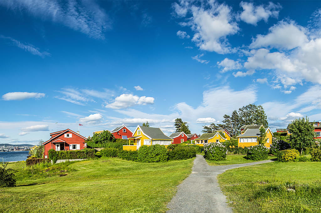 Summer day at Nakholmen island Oslo, Norway