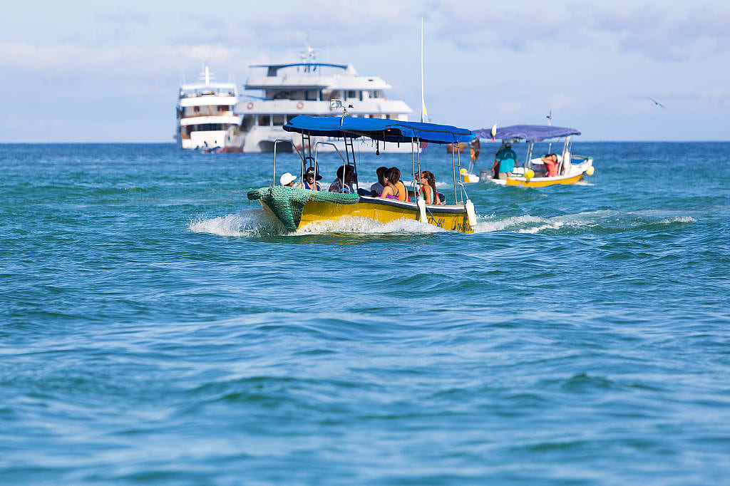 Water taxis in the Galapagos Islands