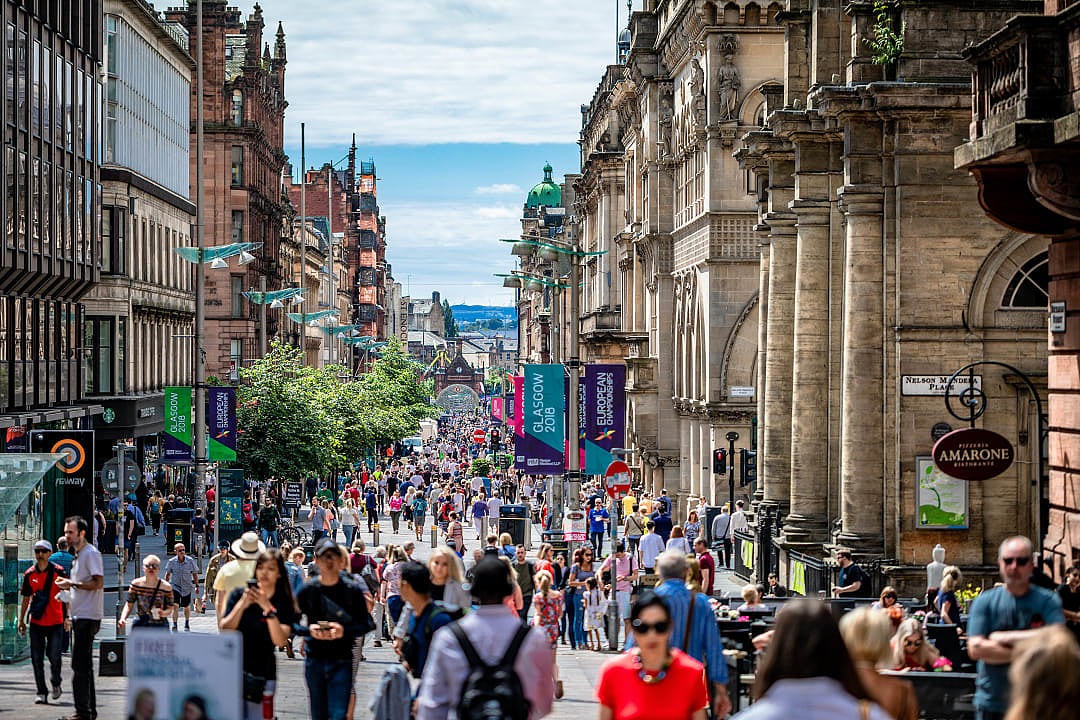 The Style Mile, Buchanan Street, in Glasgow, Scotland