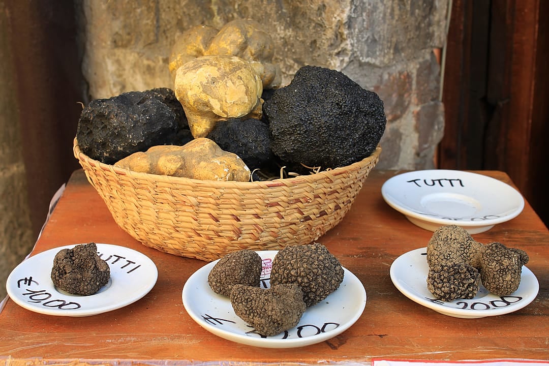 Truffles for sale in Umbria, Italy