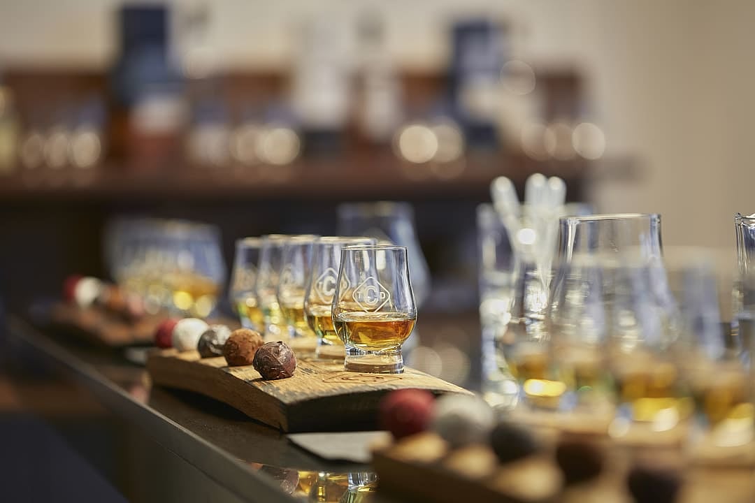 Whiskey tasting at Clydeside Distillery