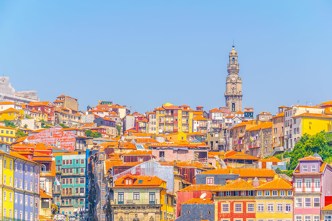 Colorful building in Porto, Portugal