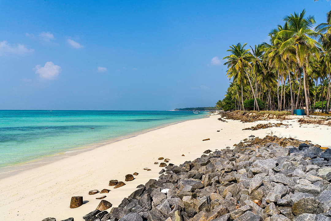 Tropical beach in the Lakshadweep archipelago, India