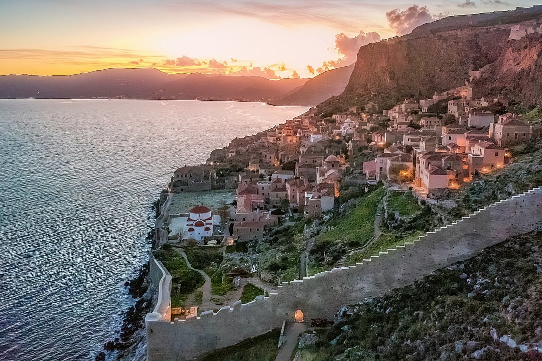 Monemvasia in the Peloponnese, Greece
