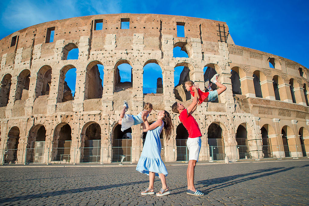 Family in Rome, Italy