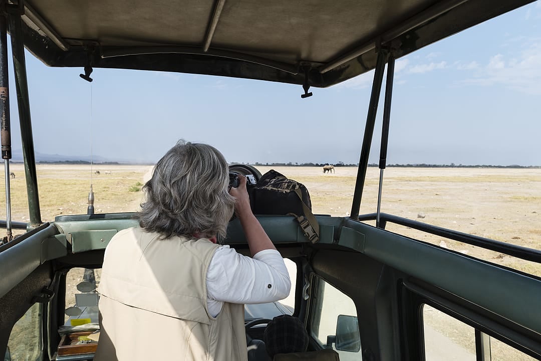 Safari during dry season in Kenya