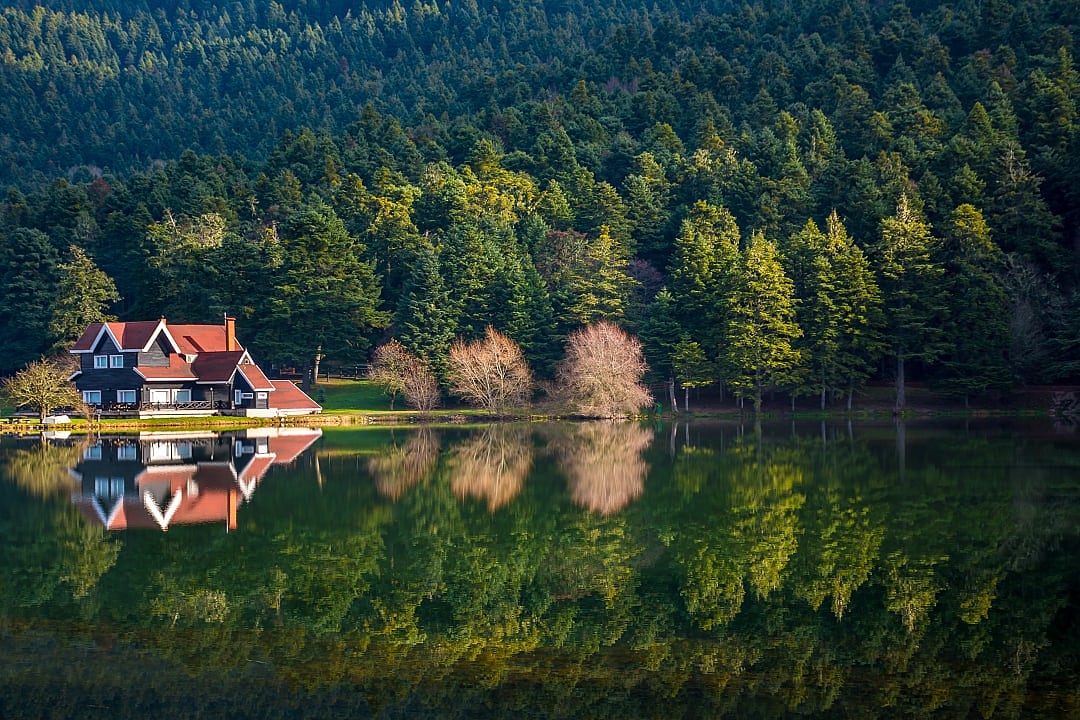 Abant Lake at Golcuk Nature Park in Bolu, Turkey
