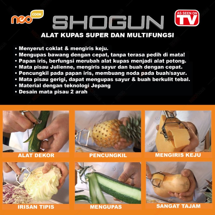 Jual Neocook Shogun Peeler Pemotong Buah Parutan (Kode 009)) di Seller ponimanku Wijaya