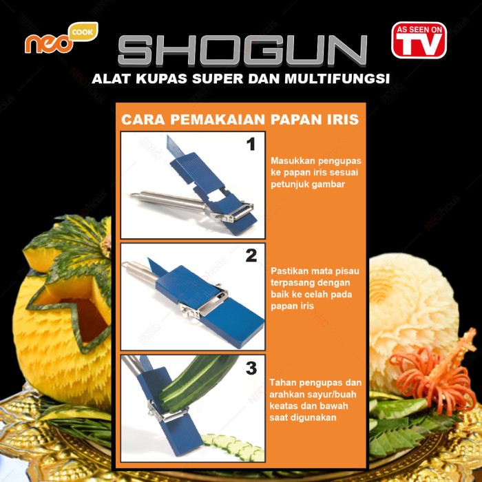 Jual Neocook Shogun Peeler Pemotong Buah Parutan (Kode 009)) di Seller ponimanku Wijaya