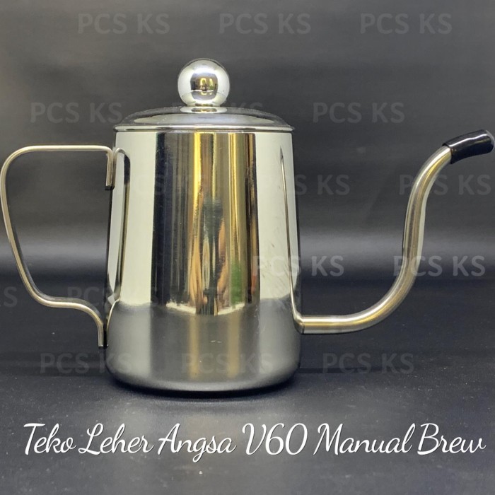 Jual Teko Leher Angsa V60 Manual Brew Coffee Tea Kopi Teh Kettle Barista 350 Cc Kode 005 Di 0606