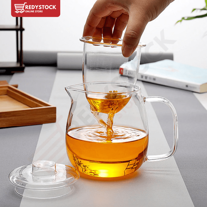 Jual Glass Infuser Teapot 600ml Teko Teh Saringan Kaca Kode 005 Di Seller Deviagus Wijaya 0939