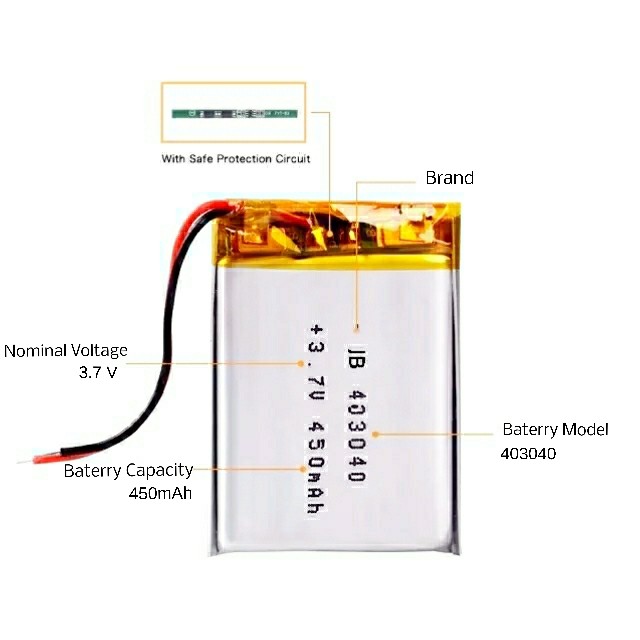 Jual Gps Tracker Baterai Universal 450 Mah 450 Mah (kode 009)) Di