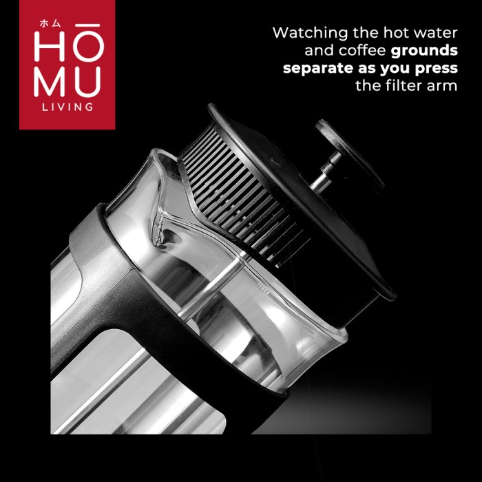 Jual HOMU KOHI French Press 600 ml Coffee Tea Plunger Maker Alat Seduh