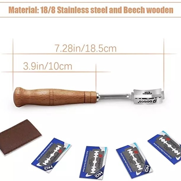 Jual ELtamart Pisau Kayu Wooden Roti Sourdough Artisan Bread Lame