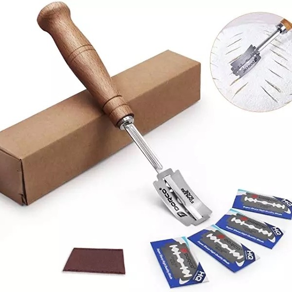 Jual ELtamart Pisau Kayu Wooden Roti Sourdough Artisan Bread Lame