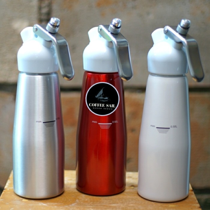 Jual WHIP CREAM DISPENSER RED WHIPPED WHIPPER FOAM MAKER NITRO COFFEE 500mL (Kode 001